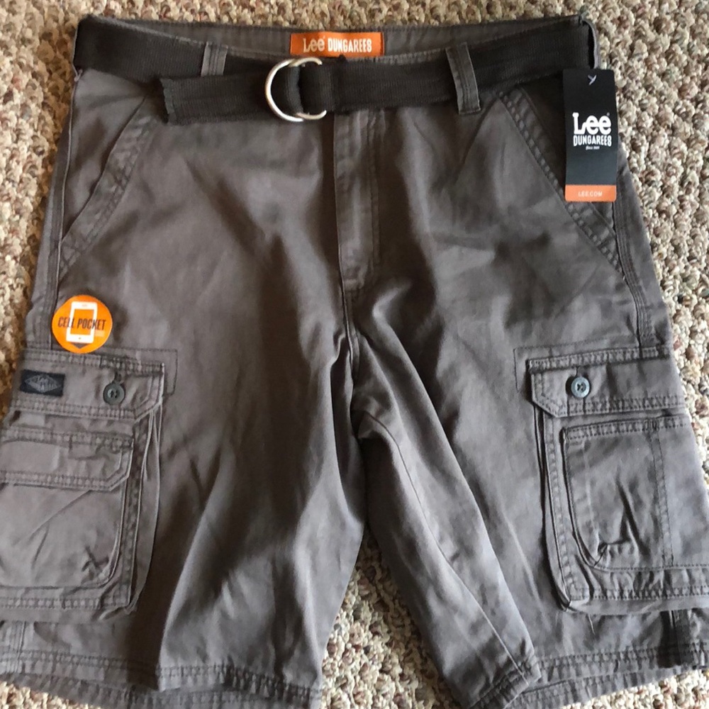 Lee cargo shorts, gray, new!